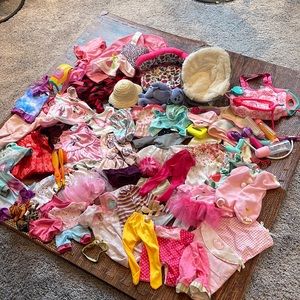 Huge lot of American girl and baby doll clothes/accessories